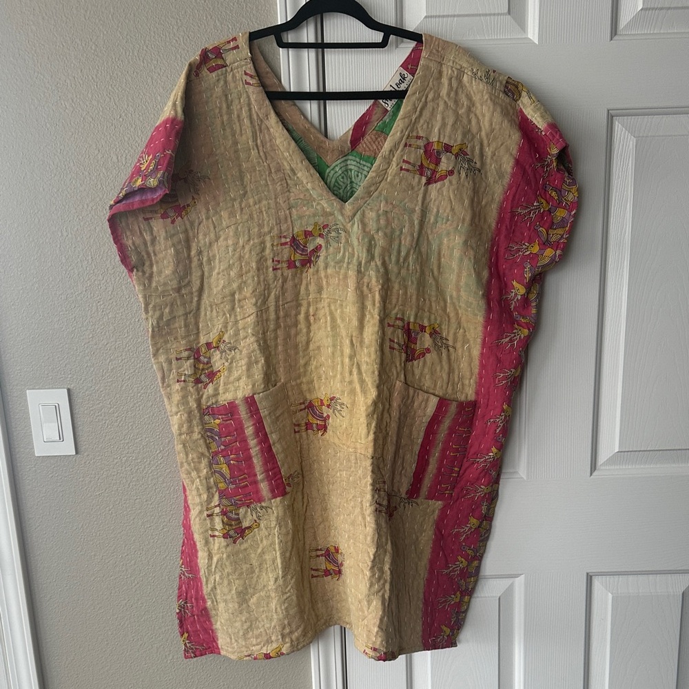 New Shes1oak Kantha Pullover Top Reversible